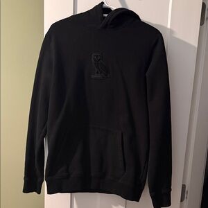 Black Owl Embroidered Hoodie